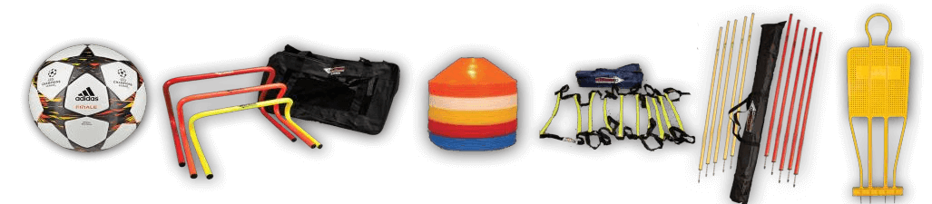 20 balls and training equipment